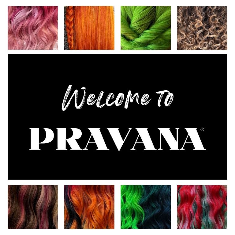 Welcome to PRAVANA banner mobile with different hair colors